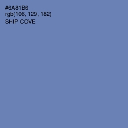 #6A81B6 - Ship Cove Color Image