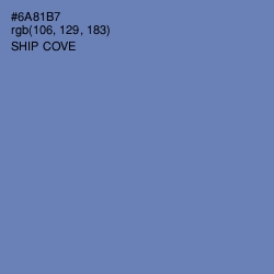 #6A81B7 - Ship Cove Color Image