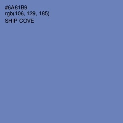 #6A81B9 - Ship Cove Color Image