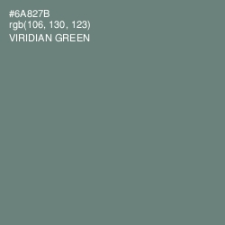 #6A827B - Viridian Green Color Image