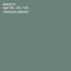 #6A827C - Viridian Green Color Image