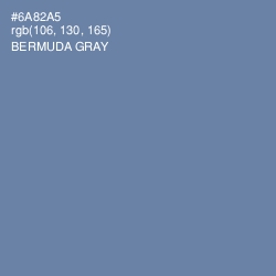 #6A82A5 - Bermuda Gray Color Image