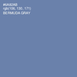 #6A82AB - Bermuda Gray Color Image