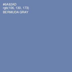 #6A82AD - Bermuda Gray Color Image