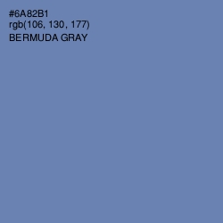 #6A82B1 - Bermuda Gray Color Image