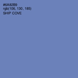 #6A82B9 - Ship Cove Color Image