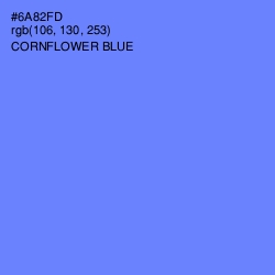 #6A82FD - Cornflower Blue Color Image