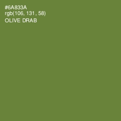 #6A833A - Olive Drab Color Image