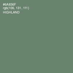 #6A836F - Highland Color Image