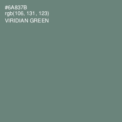 #6A837B - Viridian Green Color Image