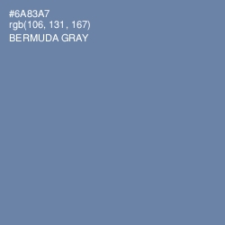 #6A83A7 - Bermuda Gray Color Image