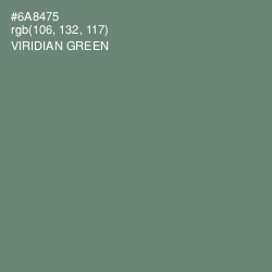#6A8475 - Viridian Green Color Image