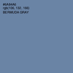 #6A84A6 - Bermuda Gray Color Image