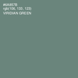 #6A857B - Viridian Green Color Image