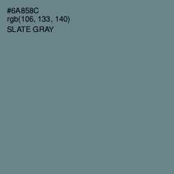 #6A858C - Slate Gray Color Image