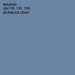 #6A85A3 - Bermuda Gray Color Image