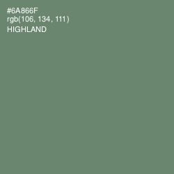 #6A866F - Highland Color Image