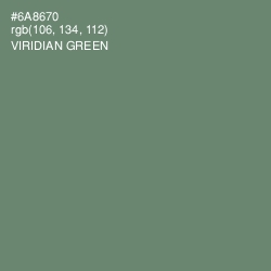 #6A8670 - Viridian Green Color Image