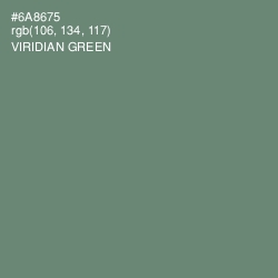 #6A8675 - Viridian Green Color Image