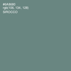 #6A8680 - Sirocco Color Image