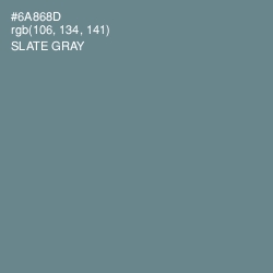 #6A868D - Slate Gray Color Image