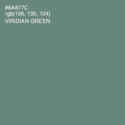 #6A877C - Viridian Green Color Image