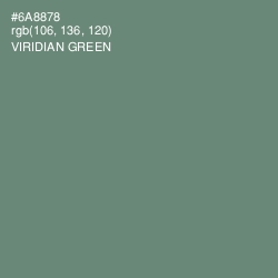 #6A8878 - Viridian Green Color Image