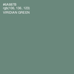 #6A887B - Viridian Green Color Image