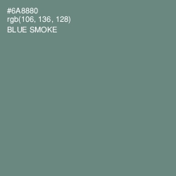#6A8880 - Blue Smoke Color Image