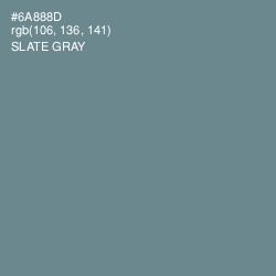 #6A888D - Slate Gray Color Image
