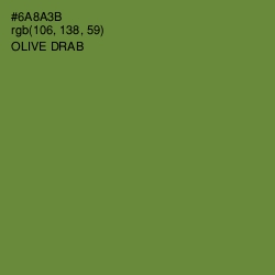 #6A8A3B - Olive Drab Color Image