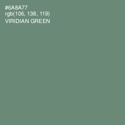 #6A8A77 - Viridian Green Color Image