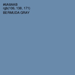 #6A8AAB - Bermuda Gray Color Image