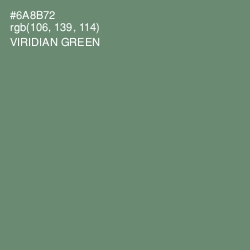 #6A8B72 - Viridian Green Color Image