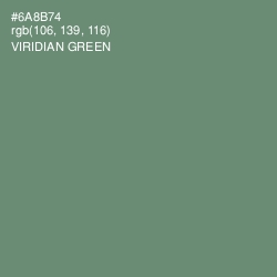 #6A8B74 - Viridian Green Color Image