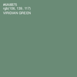 #6A8B75 - Viridian Green Color Image