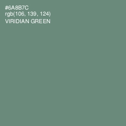 #6A8B7C - Viridian Green Color Image