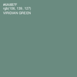 #6A8B7F - Viridian Green Color Image