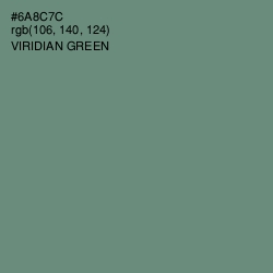 #6A8C7C - Viridian Green Color Image