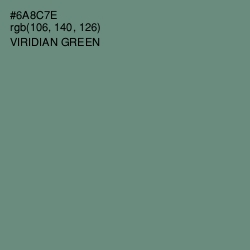 #6A8C7E - Viridian Green Color Image