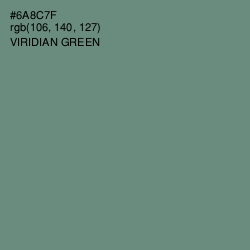 #6A8C7F - Viridian Green Color Image