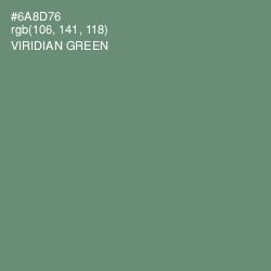 #6A8D76 - Viridian Green Color Image