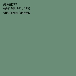 #6A8D77 - Viridian Green Color Image