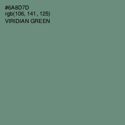 #6A8D7D - Viridian Green Color Image