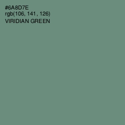 #6A8D7E - Viridian Green Color Image