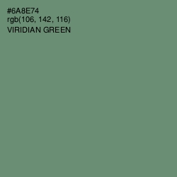 #6A8E74 - Viridian Green Color Image