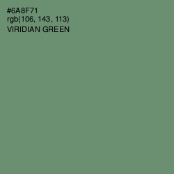 #6A8F71 - Viridian Green Color Image