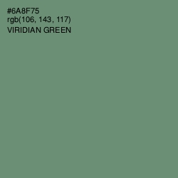 #6A8F75 - Viridian Green Color Image