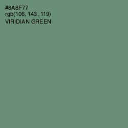 #6A8F77 - Viridian Green Color Image