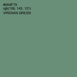 #6A8F79 - Viridian Green Color Image